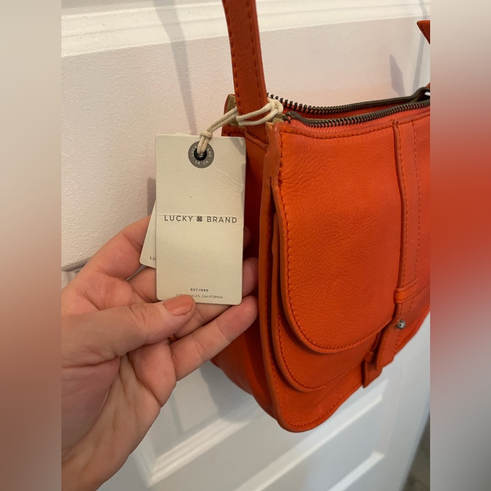 Lucky brand orange crossbody purse